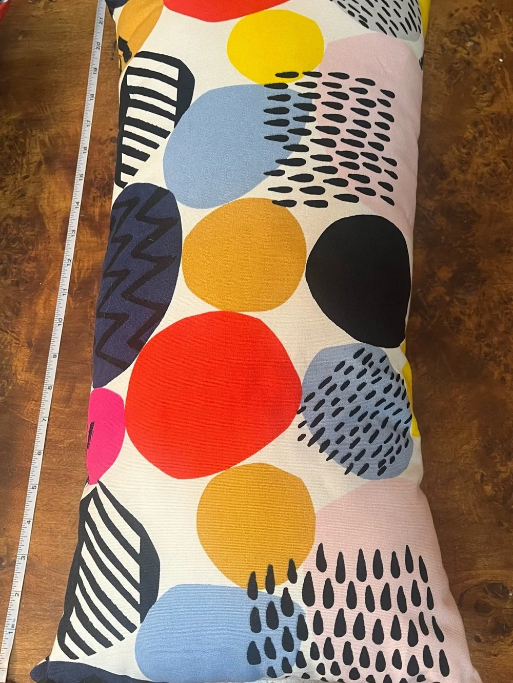 IKEA Nedja Lumbar Pillows 2 Colorful Circle Print Accent Cushions Retro 21
